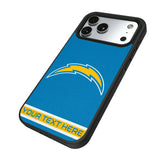 Los Angeles Chargers Personalized Stripe Bump Phone Case for Apple iPhone