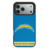 Los Angeles Chargers Personalized Stripe Bump Phone Case for Apple iPhone