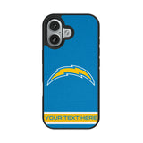 Los Angeles Chargers Personalized Stripe Bump Phone Case for Apple iPhone 17 Series