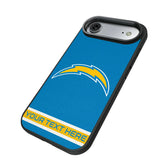 Los Angeles Chargers Personalized Stripe Bump Phone Case for Apple iPhone