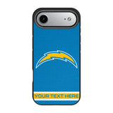 Los Angeles Chargers Personalized Stripe Bump Phone Case for Apple iPhone