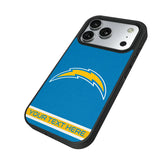 Los Angeles Chargers Personalized Stripe Bump Phone Case for Apple iPhone