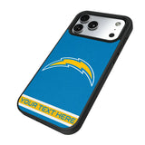 Los Angeles Chargers Personalized Stripe Bump Phone Case for Apple iPhone