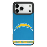 Los Angeles Chargers Personalized Stripe Bump Phone Case for Apple iPhone