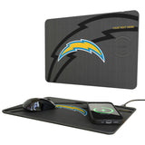 Los Angeles Chargers Personalized Tilt 15-Watt Wireless Charger and Mouse Pad