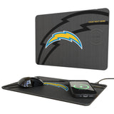 Los Angeles Chargers Personalized Tilt 15-Watt Wireless Charger and Mouse Pad