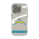 Los Angeles Chargers Personalized Tilt Clear Phone Case for Apple iPhone