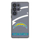 Los Angeles Chargers Personalized Tilt Clear Phone Case for Samsung Galaxy