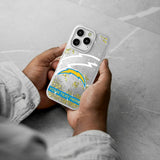 Los Angeles Chargers Personalized Tilt Glitter Phone Case for Apple iPhone