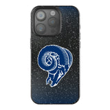 Los Angeles Rams Historic Collection Linen Black Bling Phone Case for Apple iPhone
