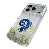 Los Angeles Rams Historic Collection Linen Glitter Phone Case for Apple iPhone