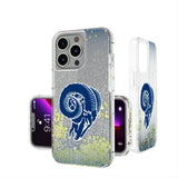 Los Angeles Rams Historic Collection Linen Glitter Phone Case for Apple iPhone