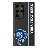 Los Angeles Rams Historic Collection Personalized Sidebard MagSafe Compatible Phone Case for Samsung Galaxy