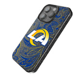 Los Angeles Rams Paisley Black Bling Phone Case for Apple iPhone