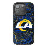 Los Angeles Rams Paisley Black Bling Phone Case for Apple iPhone