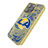 Los Angeles Rams Paisley Bling Phone Case for Apple iPhone