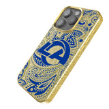 Los Angeles Rams Paisley Bling Phone Case for Apple iPhone