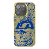 Los Angeles Rams Paisley Bling Phone Case for Apple iPhone