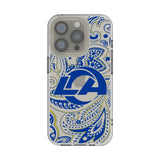 Los Angeles Rams Paisley Clear Phone Case for Apple iPhone