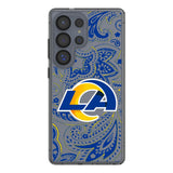 Los Angeles Rams Paisley Clear Phone Case for Samsung Galaxy