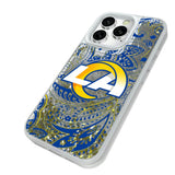 Los Angeles Rams Paisley Glitter Phone Case for Apple iPhone