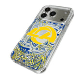 Los Angeles Rams Paisley Glitter Phone Case for Apple iPhone