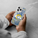 Los Angeles Rams Paisley Glitter Phone Case for Apple iPhone