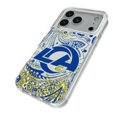 Los Angeles Rams Paisley Glitter Phone Case for Apple iPhone