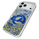 Los Angeles Rams Paisley Glitter Phone Case for Apple iPhone