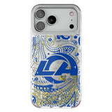 Los Angeles Rams Paisley Glitter Phone Case for Apple iPhone