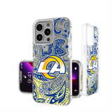 Los Angeles Rams Paisley Glitter Phone Case for Apple iPhone