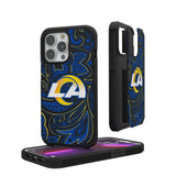 Los Angeles Rams Paisley Rugged Phone Case for Apple iPhone