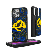 Los Angeles Rams Paisley Rugged Phone Case for Apple iPhone