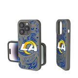 Los Angeles Rams Paisley Soft Touch Phone Case for Apple iPhone
