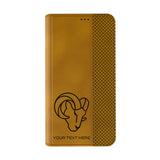 Los Angeles Rams Personalized Burn Folio Phone Case for Apple iPhone