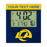 Los Angeles Rams Personalized Color Block Wall Clock