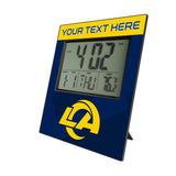 Los Angeles Rams Personalized Color Block Wall Clock