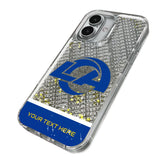 Los Angeles Rams Personalized EndZone Plus Glitter Phone Case for Apple iPhone