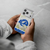 Los Angeles Rams Personalized EndZone Plus Glitter Phone Case for Apple iPhone