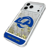 Los Angeles Rams Personalized EndZone Plus Glitter Phone Case for Apple iPhone