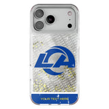 Los Angeles Rams Personalized EndZone Plus Glitter Phone Case for Apple iPhone