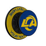 Los Angeles Rams Personalized Endzone Solid PopSockets Magnetic Phone Grip and Stand