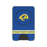 Los Angeles Rams Personalized Endzone Solid PopSockets MagSafe-Compatible PopWallet+