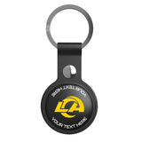 Los Angeles Rams Personalized Insignia Black Airtag Holder