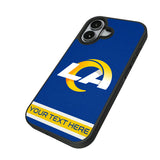 Los Angeles Rams Personalized Stripe Bump Phone Case for Apple iPhone