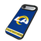 Los Angeles Rams Personalized Stripe Bump Phone Case for Apple iPhone