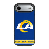 Los Angeles Rams Personalized Stripe Bump Phone Case for Apple iPhone