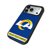 Los Angeles Rams Personalized Stripe Bump Phone Case for Apple iPhone