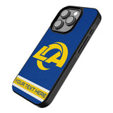 Los Angeles Rams Personalized Stripe Bump Phone Case for Apple iPhone