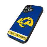 Los Angeles Rams Personalized Stripe Bump Phone Case for Apple iPhone